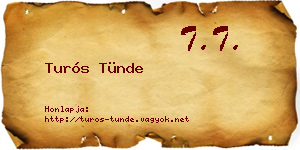 Turós Tünde névjegykártya