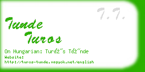 tunde turos business card